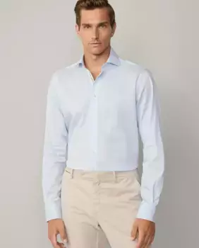 Классическая полосатая мужская рубашка Hackett, голубой