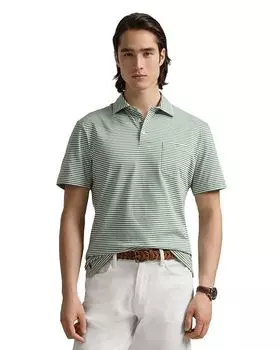 Классическая полосатая рубашка-поло из лайкры Polo Ralph Lauren, зеленый