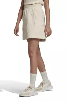 Классическая поплиновая юбка Adicolor Adidas Originals, белый