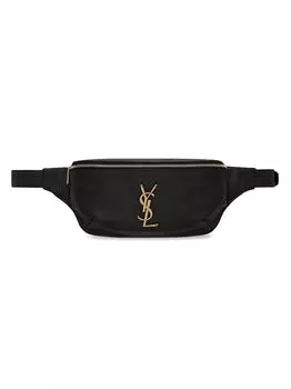 Классическая поясная сумка Cassandre из кожи с тиснением Grain De Poudre Saint Laurent