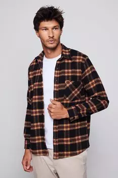 Классическая посадка в клетку с одним карманом, зимняя повседневная мужская рубашка дровосека TUDORS, смешанный