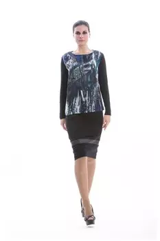 Классическая прямая юбка Conquista, черный