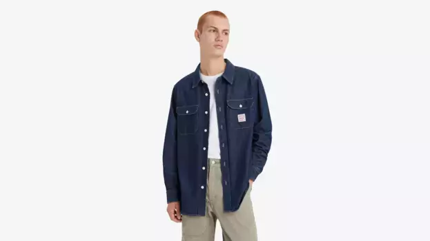 Классическая рабочая рубашка Levi's, цвет Rockledge Rinse - Dark Wash