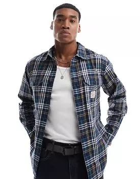 Классическая рабочая рубашка в клетку темно-синего цвета Levi's