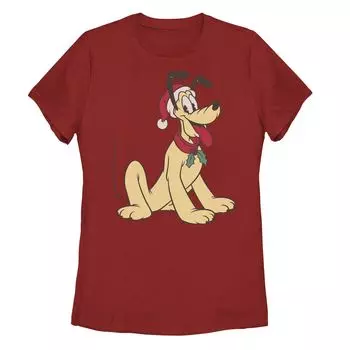 Классическая рождественская футболка с портретом Disney's Pluto для юниоров Licensed Character