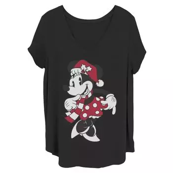 Классическая рождественская футболка с портретом Минни Маус Juniors' Plus Disney Licensed Character