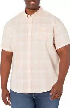 Классическая рубашка Big & Tall с короткими рукавами Signature Comfort Flex Dockers, цвет Orange Ochre/Plaid