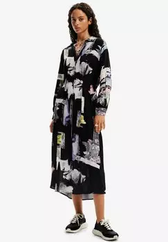 Классическая рубашка Desigual МИДИ, черный