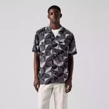 Классическая рубашка для похода Levi's, цвет Grayscale Patchwork Meteorite - Black