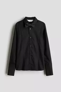 Классическая рубашка и галстук бабочка H&M, черный