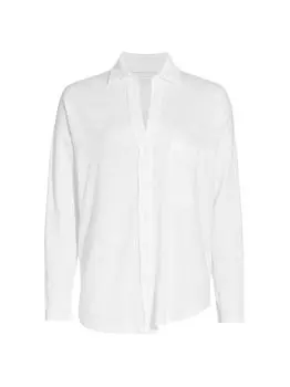 Классическая рубашка из эластичного льна Majestic Filatures