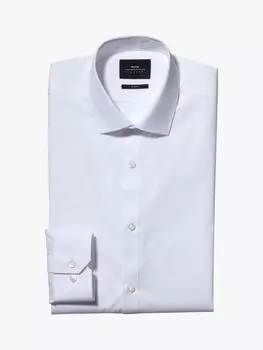 Классическая рубашка из поплина Moss London Easy Care, белая