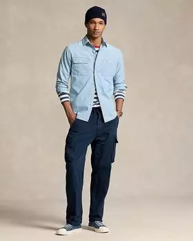 Классическая рубашка из шамбре Polo Ralph Lauren, синий