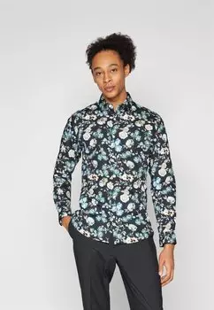 Классическая рубашка Jprblaexpress Flower Print Shirt Jack & Jones, черный