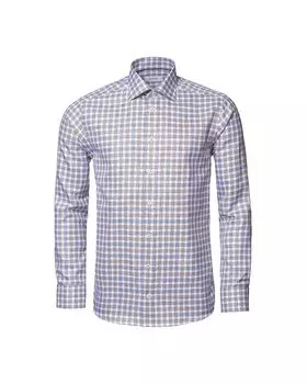 Классическая рубашка на пуговицах из твила King Eton, синий