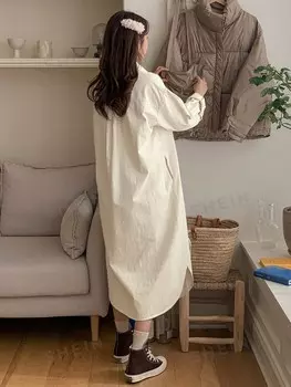 Классическая рубашка, Однотонная, с пуговицами спереди Dazy, абрикосовый