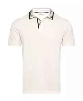 Классическая рубашка поло белого песочного цвета Orlebar Brown, бежевый