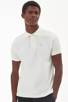 Классическая рубашка поло из 100% хлопка пике Barbour, белый