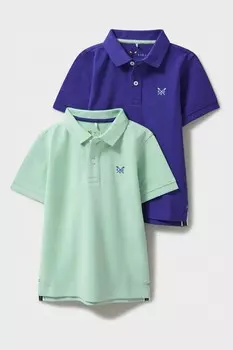 Классическая рубашка-поло из хлопка Crew Clothing Company, зеленый