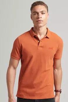 Классическая рубашка-поло из пике Superdry, оранжевый