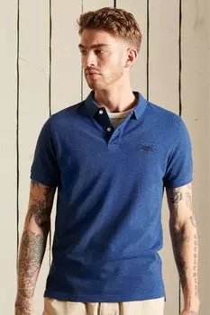 Классическая рубашка-поло из пике Superdry, синий