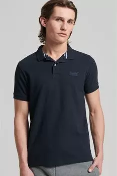 Классическая рубашка-поло из пике Superdry, синий