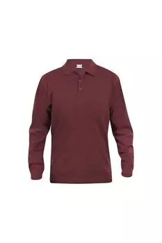 Классическая рубашка-поло Lincoln с длинными рукавами Clique, красный