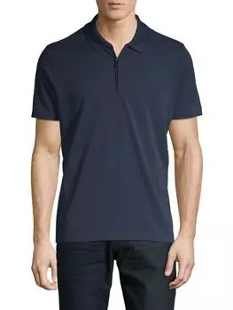 Классическая рубашка-поло с короткими рукавами Perry Ellis, цвет Dark Sapphire