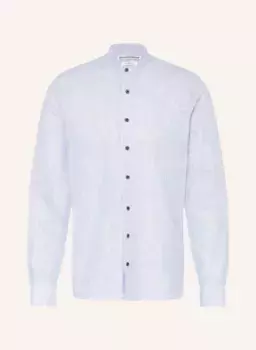 Классическая рубашка приталенного кроя с воротником-стойкой и льном Hammerschmid, белый