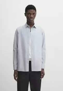 Классическая рубашка Regular Oxford Massimo Dutti, цвет light blue