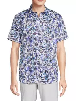 Классическая рубашка с цветочным принтом Keating Robert Graham, цвет Blue Multi