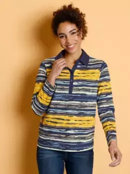 Классическая рубашка с длинными рукавами "Рубашка-поло" Classic, синий