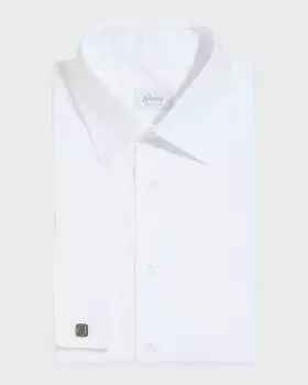 Классическая рубашка с французскими манжетами Wardrobe Essential Brioni, цвет White