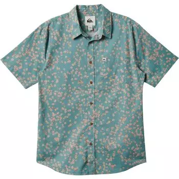 Классическая рубашка с коротким рукавом Cosmic fields Quiksilver, серый