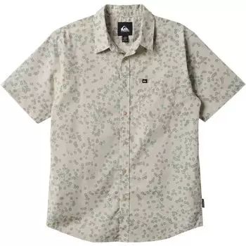 Классическая рубашка с коротким рукавом Cosmic fields Quiksilver, цвет silver birch