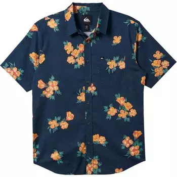 Классическая рубашка с коротким рукавом Quiksilver, синий
