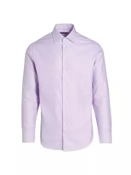 Классическая рубашка с микропринтом Giorgio Armani, фиолетовый