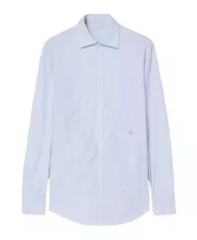 Классическая рубашка с остроконечным воротником Massimo Alba, синий