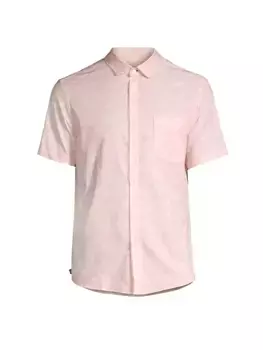 Классическая рубашка с принтом Leeward Palm Mizzen+Main, цвет pink palm