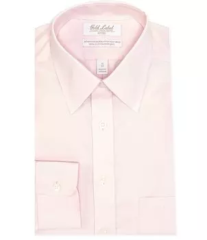 Классическая рубашка с приталенным воротником и заостренным воротником Gold Label Roundtree & Yorke, розовый