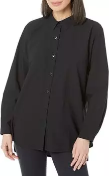Классическая рубашка с воротником Eileen Fisher, черный