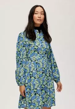 Классическая рубашка Selected Femme MINI GEBLMTES, цвет ultramarine