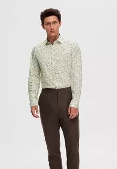 Классическая рубашка Slhslimnew Mark Shirt Selected, цвет white aop flower
