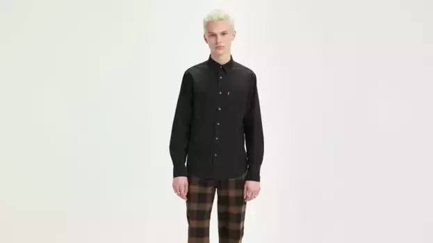 Классическая рубашка стандартного кроя с одним карманом Levi's, цвет Caviar - Black