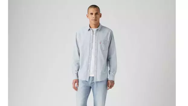 Классическая рубашка стандартного кроя с одним карманом Levi's, синий