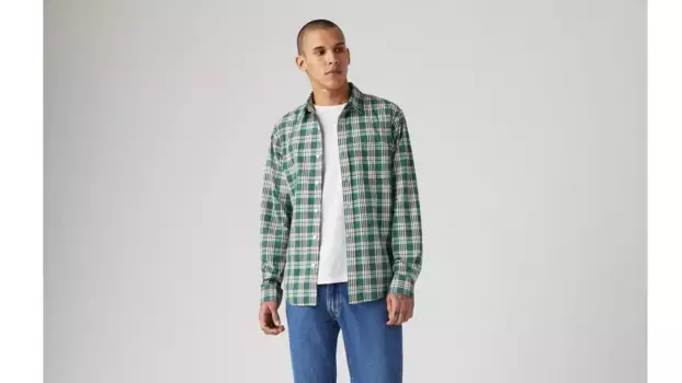 Классическая рубашка стандартного кроя с одним карманом Levi's, зеленый