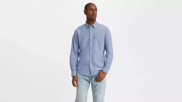 Классическая рубашка стандартного кроя с одним карманом Levi's, синий