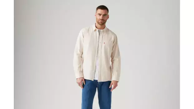 Классическая рубашка стандартного кроя с одним карманом Levi's, цвет Ecru - Neutrals