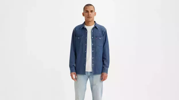 Классическая рубашка стандартного кроя в стиле вестерн Levi's, цвет Laurel Dark Wash - Dark Wash