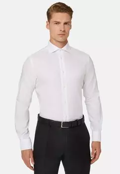 Классическая рубашка Ultimate Non Iron Regular Fit Dobby Boggi Milano, белый